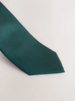 Stropdassen En Pochets*Next Groen - Set met textuurrijke stropdas en pochet