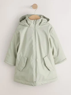 Jassen En Jacks|Next - Shower Resistant Wadded Coat (3-16yrs) Groen