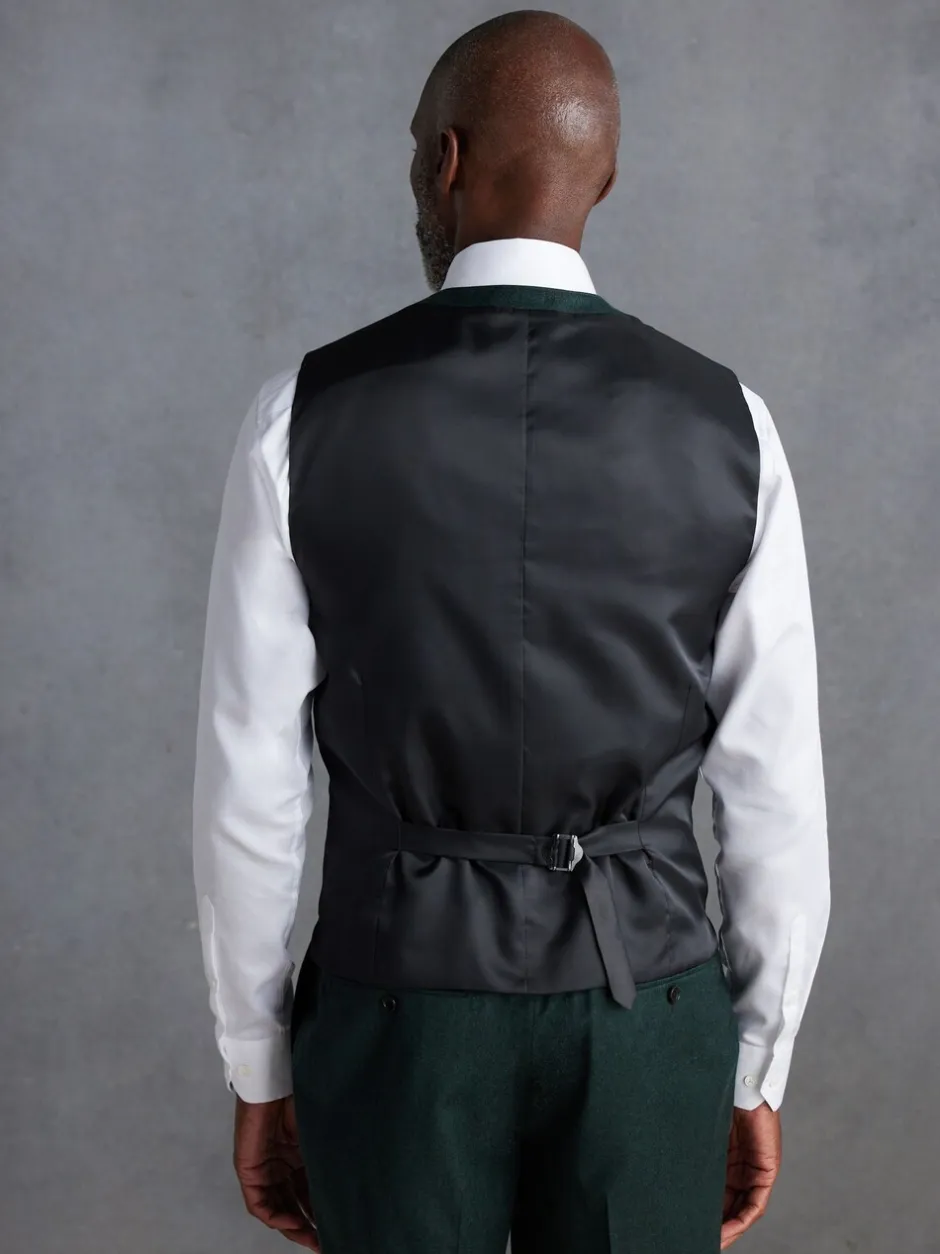 Vesten|Next - Signature Zignone flanellen gilet van Italiaanse wol-kasjmier blend Groen