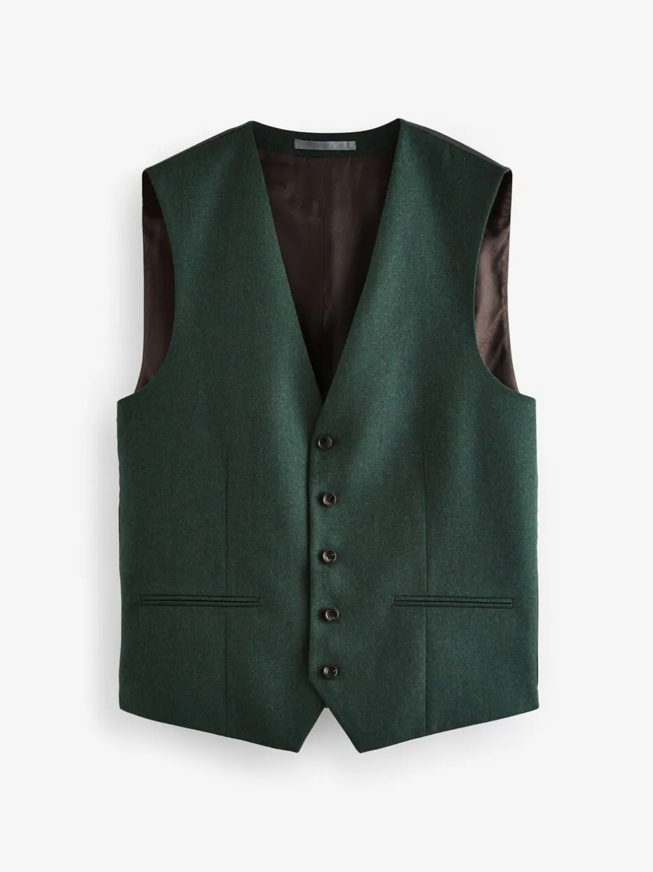 Vesten|Next - Signature Zignone flanellen gilet van Italiaanse wol-kasjmier blend Groen