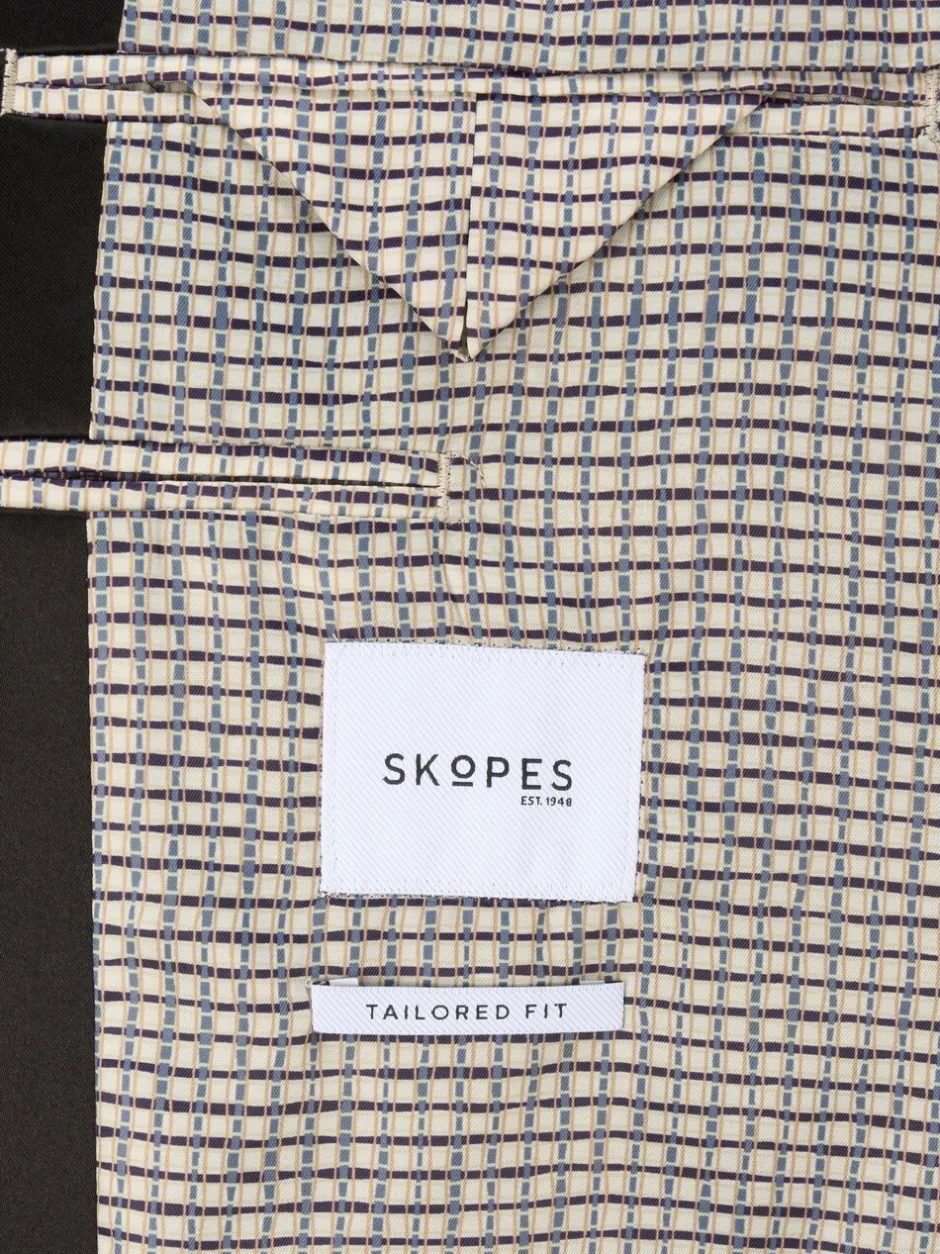 Smokings En Feestkleding*Skopes - Paso Tailored Fit Velvet Jacket Groen