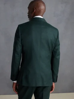 Pakken|Next - Slim Fit - Signature Zignone flanellen colbert van Italiaanse wol-kasjmier blend Groen