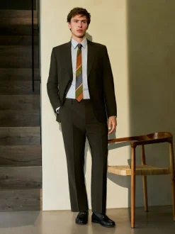 Pakken|Next - Slim Fit - Slim fit Motion Flex wollen Blend Pakjas Groen