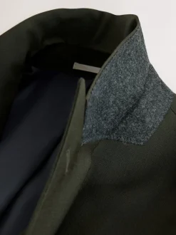 Pakken|Next - Slim Fit - Slim fit Motion Flex wollen Blend Pakjas Groen
