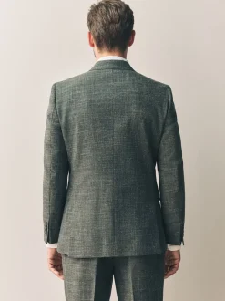 Pakken*Next - Slim fit Nova Fides colbert van Italiaanse linnenmix stof Groen
