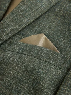 Pakken*Next - Slim fit Nova Fides colbert van Italiaanse linnenmix stof Groen