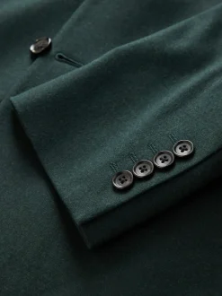 Blazers En Business-Jasjes|Pakken|Next Groen - Slim-fit flanellen colbert