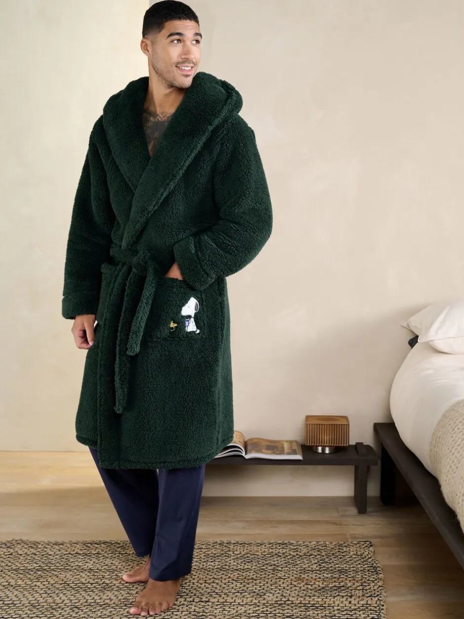 Loungewear|Kamerjassen En Badjassen|Next Groen - Snoopy Borg Dressing Gown