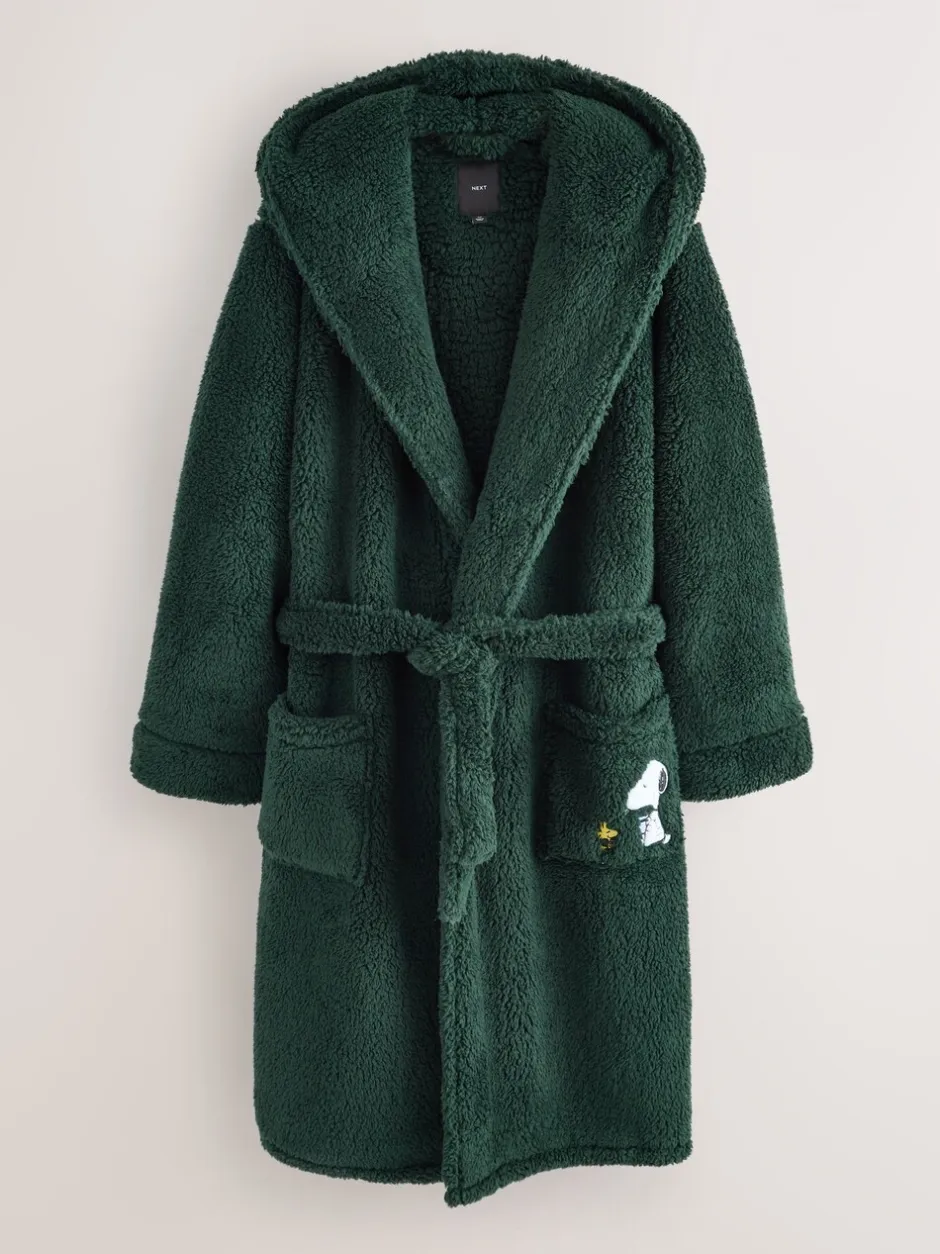 Loungewear|Kamerjassen En Badjassen|Next Groen - Snoopy Borg Dressing Gown
