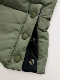 Jassen En Jacks*Superdry - - Lange gewatteerde jas Groen