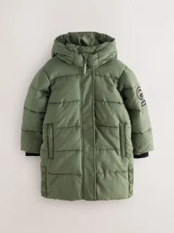 Jassen En Jacks*Superdry - - Lange gewatteerde jas Groen