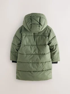 Jassen En Jacks*Superdry - - Lange gewatteerde jas Groen