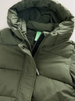 Jassen En Jacks*Superdry - - Lange gewatteerde jas Groen