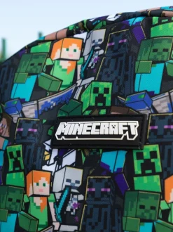 Tassen|Schoolkleding|Vanilla Underground - Minecraft creeper en zombierugzak met print voor jongens Groen