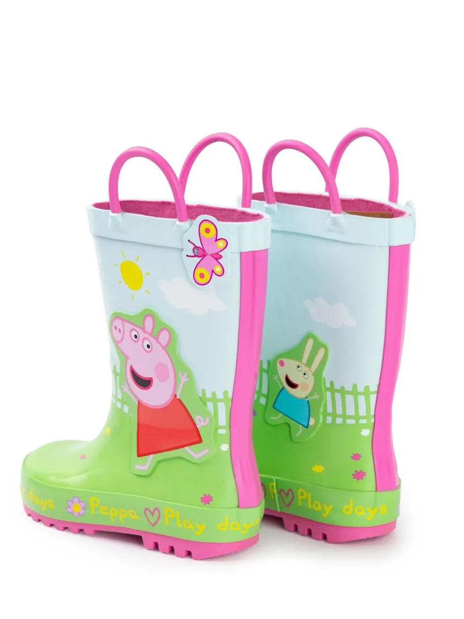 Laarzen*Vanilla Underground - Peppa Pig Kids Wellies with Handles Groen