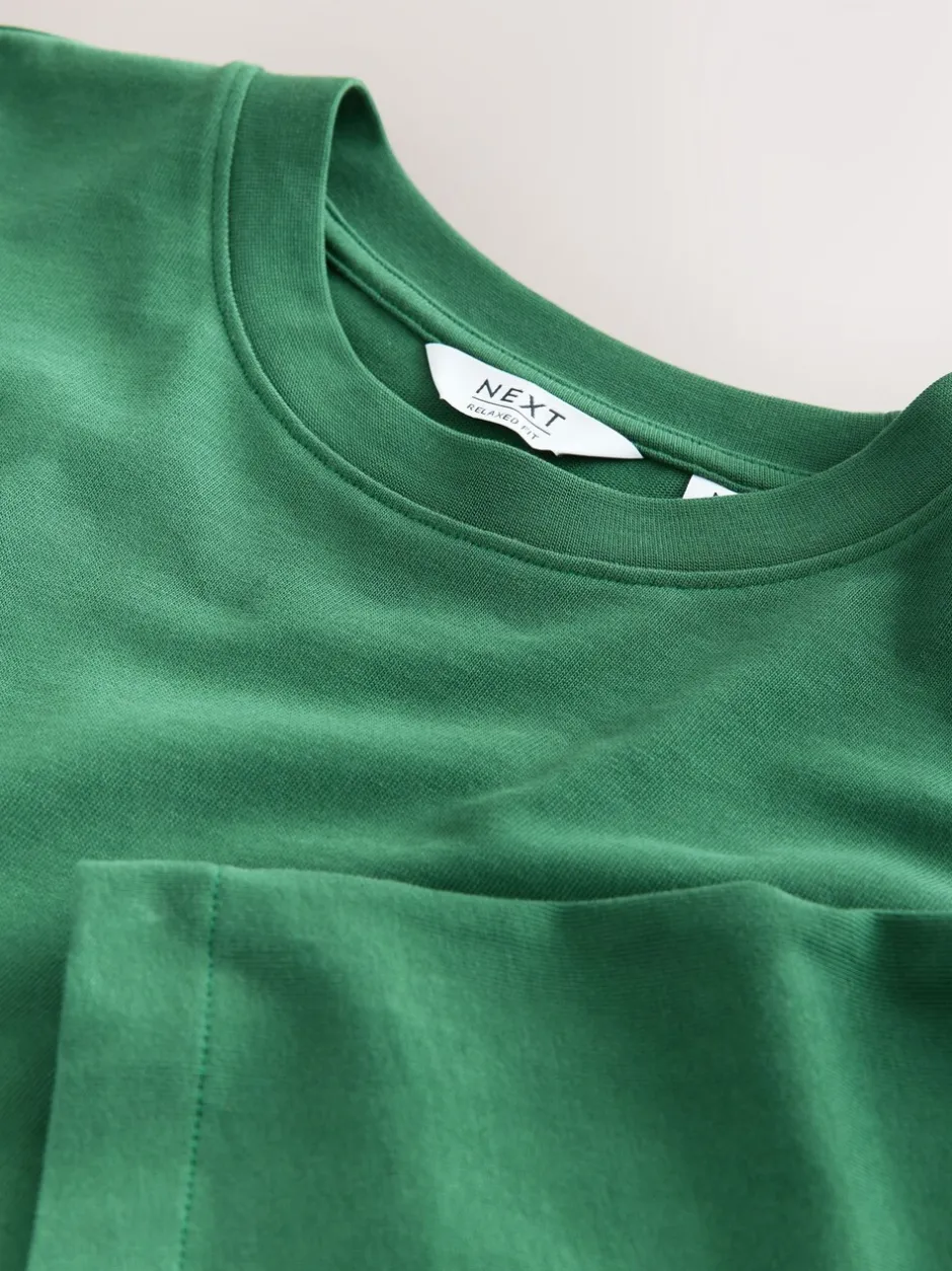 T-Shirts En Hemden*Next Groen bos - Relaxed fit - Zwaar T-shirt