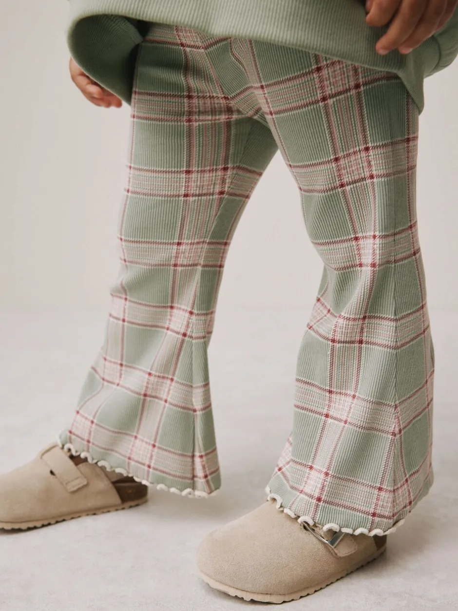 Sets En Combisets|Truien En Breisels|Next Groen elfje - Collared Sweatshirt & Flare Leggings Set (3mths-7yrs)