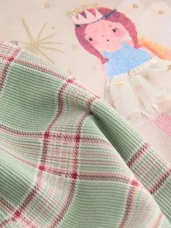 Sets En Combisets|Truien En Breisels|Next Groen elfje - Collared Sweatshirt & Flare Leggings Set (3mths-7yrs)