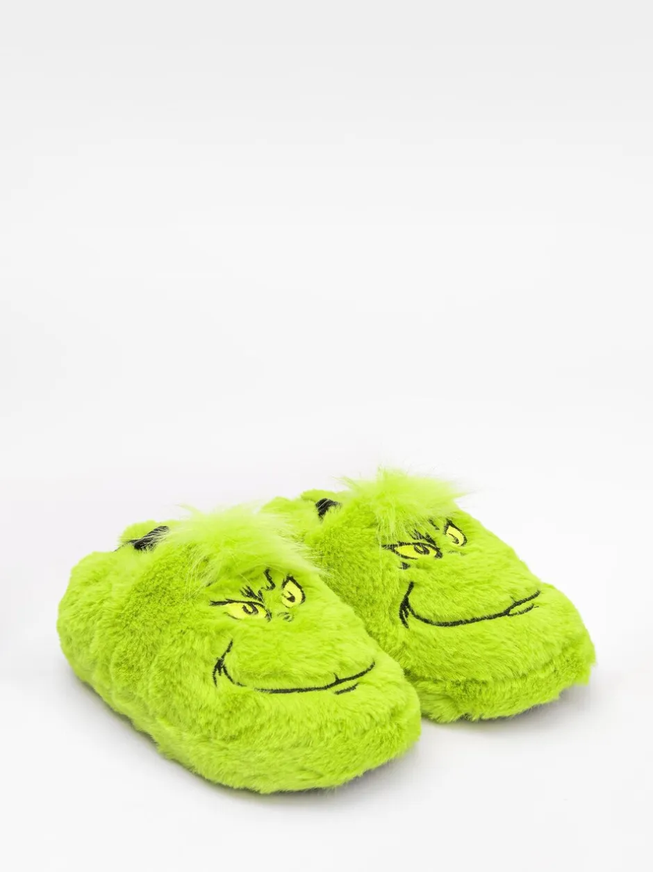 Pantoffels|Vanilla Underground - zachte kerstpantoffels voor kinderen Groen Grinch