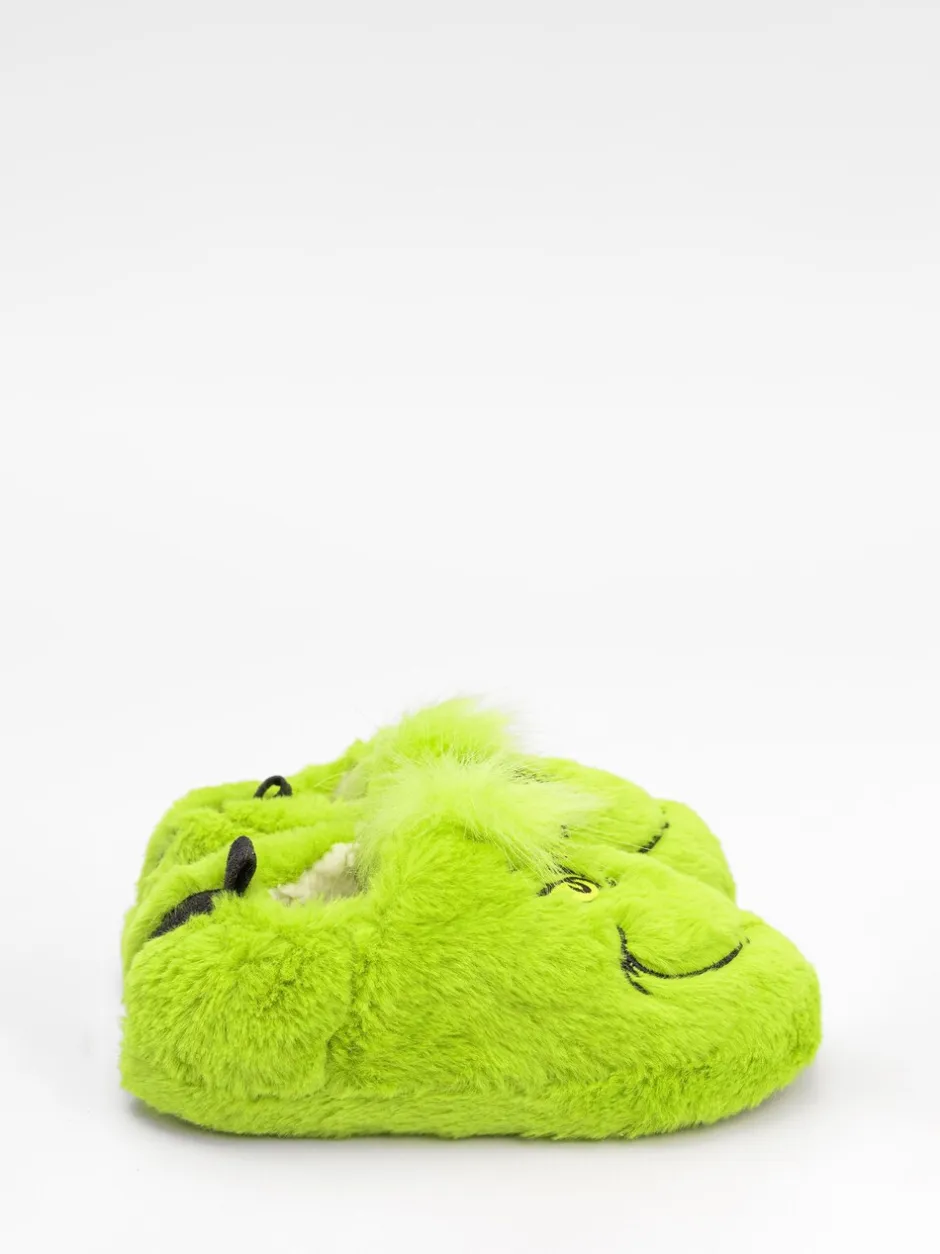 Pantoffels|Vanilla Underground - zachte kerstpantoffels voor kinderen Groen Grinch