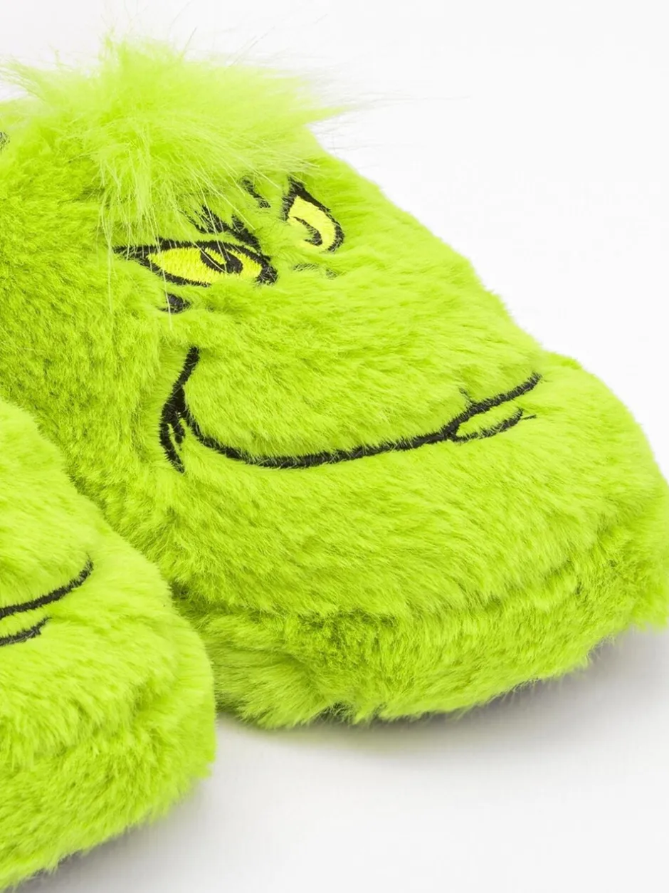 Pantoffels|Vanilla Underground - zachte kerstpantoffels voor kinderen Groen Grinch