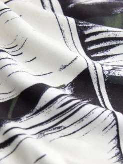 Pyjama's|Loungewear*Next Groen met bladerprint - Behaaglijke pyjama met lange mouwen