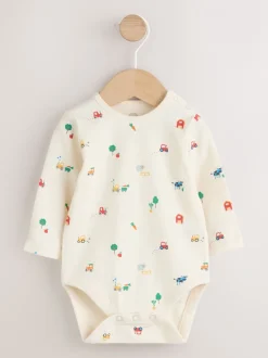Rompertjes En Tuinbroeken*Next Groen met boerderijprint - Corduroy bretelbroeken en Bodysuit set (0mnd-2jr)