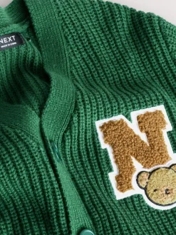 Truien En Breisels|Next Groen met collegesportprint - Vest met figuurtjes (3mnd-7jr)