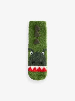 Sokken|Next Groen met dinosaurussen - 2 paar knusse sokken