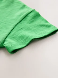 T-Shirts*Next - Short Sleeve Embroidered T-Shirt (3mths-7yrs) Groen met regenboog