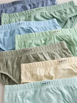 Ondergoed*Next - 100% katoenen slip verpakking van 7 (1,5 - 16 jr) Groen/blauw