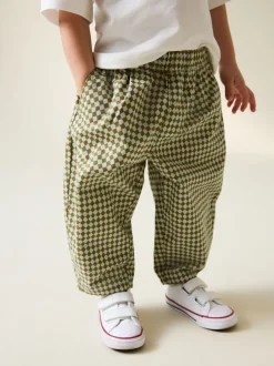 Broeken En Chino's|Next - Barrel pull-on broek (3mnd -7jr) (3mnd -7jr) Groen/blauw Mini Harlequin