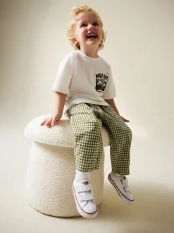 Broeken En Chino's|Next - Barrel pull-on broek (3mnd -7jr) (3mnd -7jr) Groen/blauw Mini Harlequin