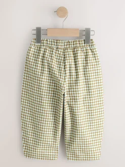 Broeken En Chino's|Next - Barrel pull-on broek (3mnd -7jr) (3mnd -7jr) Groen/blauw Mini Harlequin