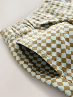 Broeken En Chino's|Next - Barrel pull-on broek (3mnd -7jr) (3mnd -7jr) Groen/blauw Mini Harlequin