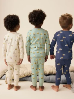 Nachtkleding En Pyjama's|Pyjama's*Next Groen/blauw transport - Mini Knusse Pyjama's 3 Set (9mnd-10jr)