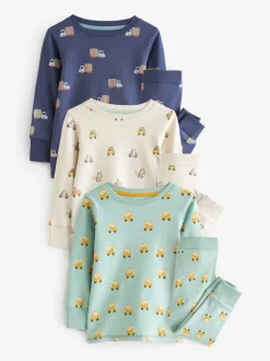Nachtkleding En Pyjama's|Pyjama's*Next Groen/blauw transport - Mini Knusse Pyjama's 3 Set (9mnd-10jr)