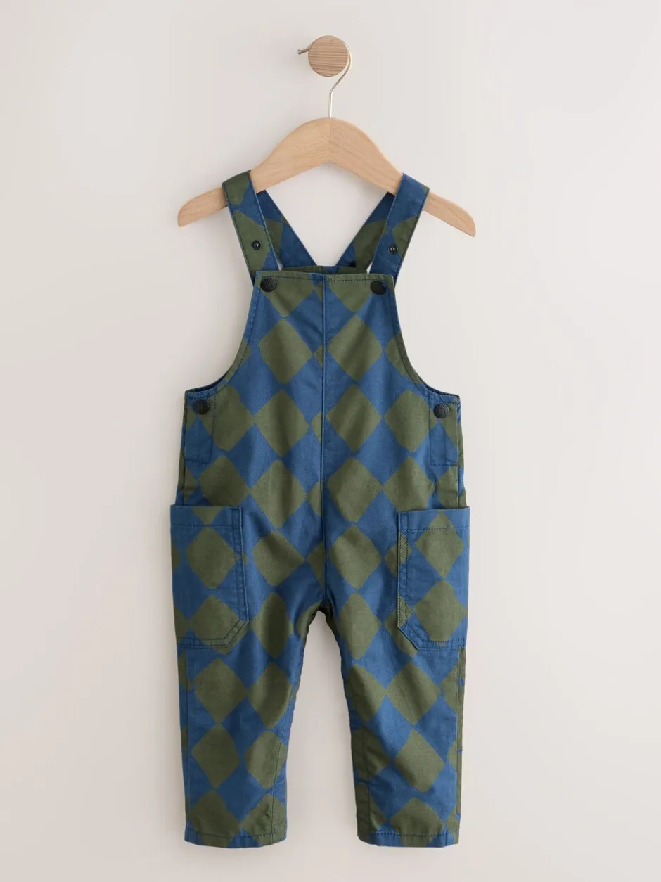 Rompertjes En Tuinbroeken|Sets En Outfits|Next - Tuinbroek (3mnd -7jr) Groen/blauwe Harlequin