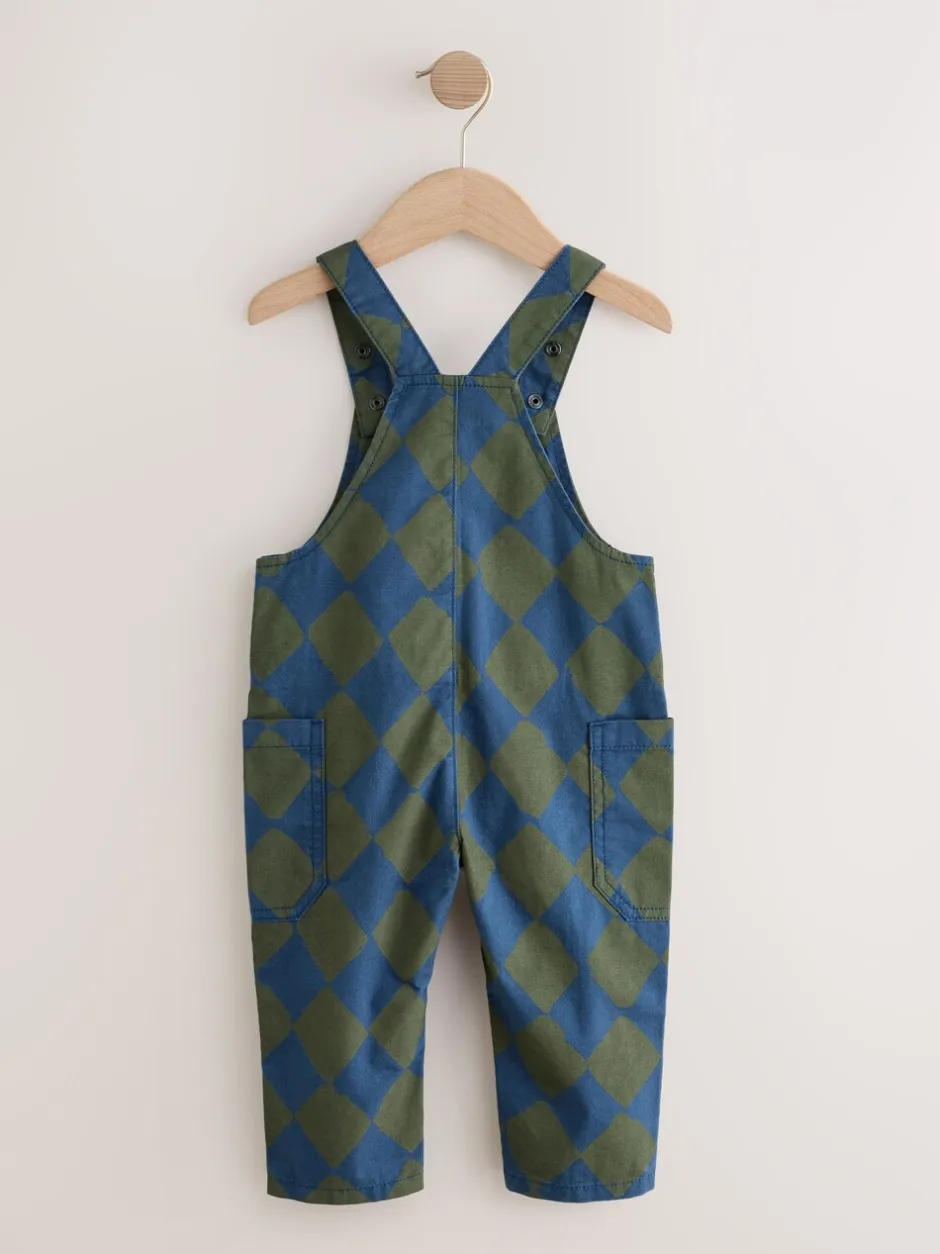 Rompertjes En Tuinbroeken|Sets En Outfits|Next - Tuinbroek (3mnd -7jr) Groen/blauwe Harlequin