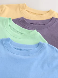 T-Shirts|Tops*Next Groen/blauw/geel/paars - Set van 4 T-shirts met korte mouwen (3-16 jr)