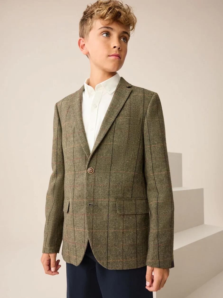 Kostuums En Herenvesten*Next - Blazer (3-16yrs) Groen/bruin geruit