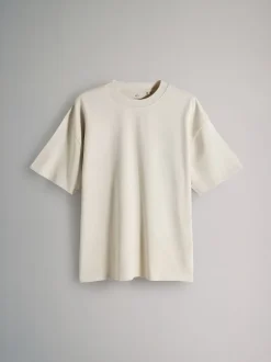Loungewear*The Set - 4 Pack Short Sleeve Cotton T-Shirts Groen/Bruin/Zwart