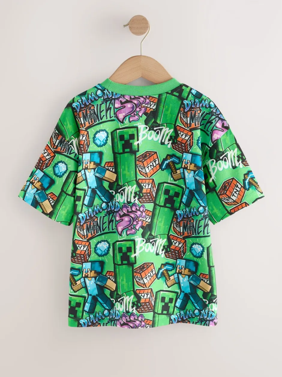 T-Shirts|Tops|Next Groene all-over Print - Minecraft T-shirt (3-16jr)