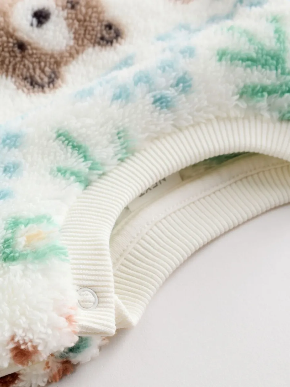 Truien En Breisels|Joggingbroeken|Next - Set van fleece top en joggingbroek voor baby's (0mnd -2jr) Groene beer Fairisle