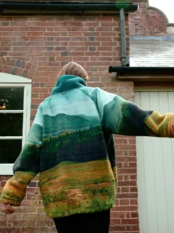 Jassen En Jacks|Hoody's En Sweatshirts|Next - Borg fleece top met print Groene boslandschapscène