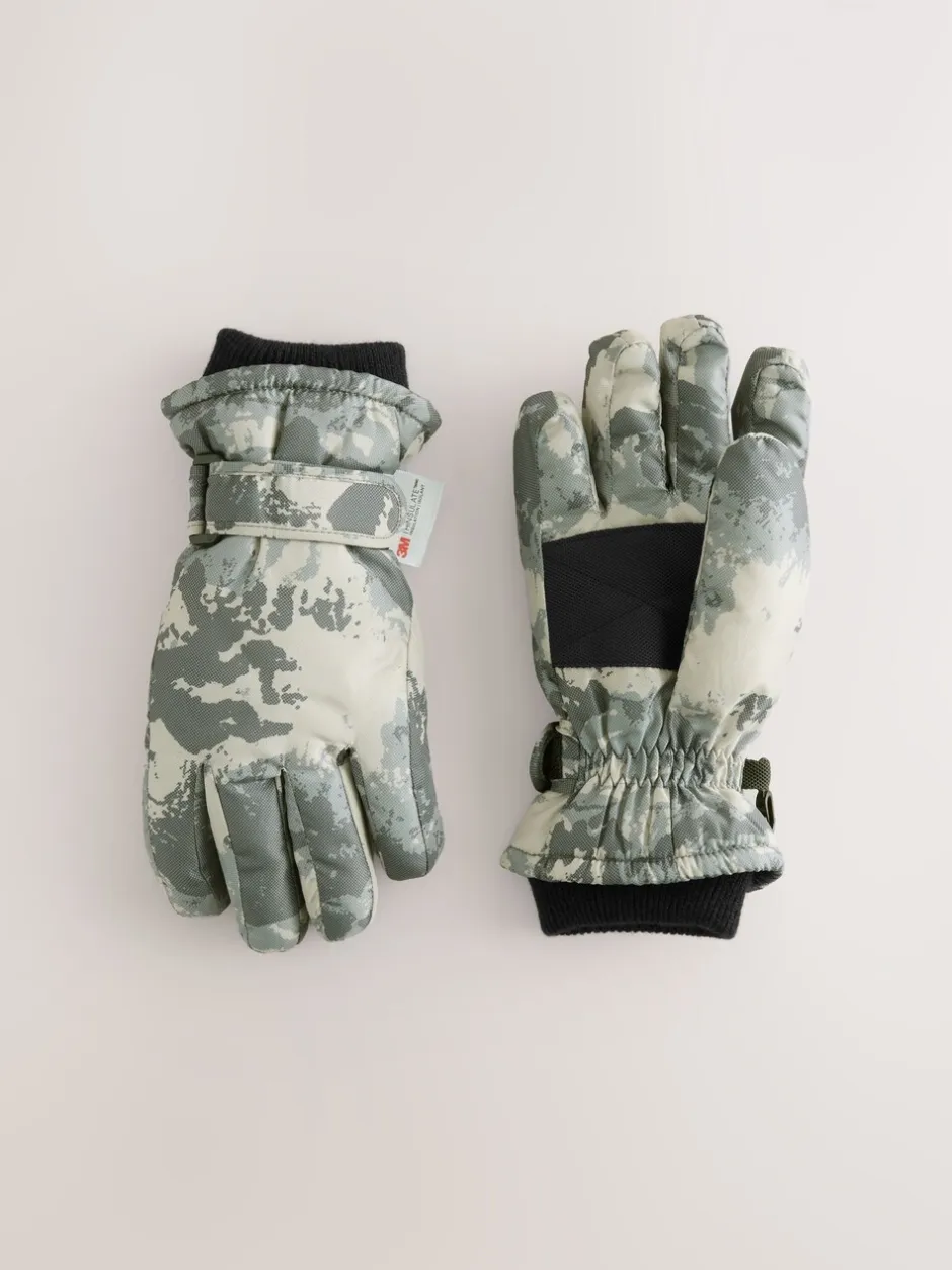 Mutsen, Handschoenen En Sjaals|Next - Skihandschoenen (3-16jaar) Groene camouflageprint