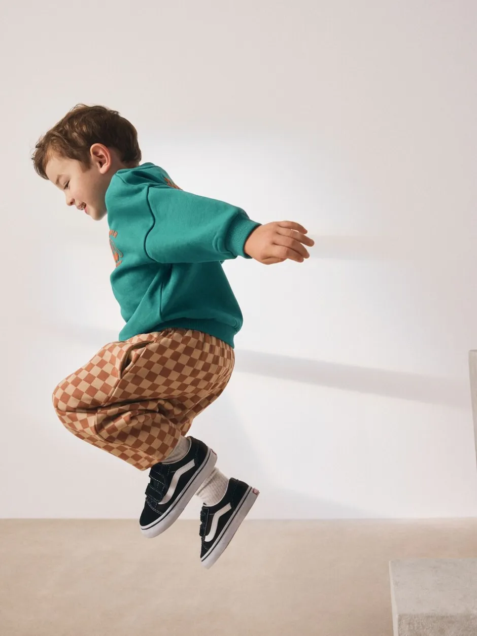 Sets En Combisets|Truien En Breisels|Next Groene croissant - Set met sweatshirt en joggingbroek met strepen (3mnd-7jr)