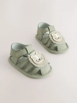 Babyschoenen|Next Groene leeuw - Baby visserssandalen met klittenbandsluiting (0 - 24 mnd)