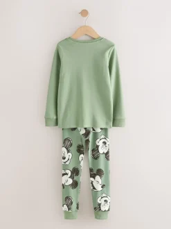 Pyjama's|Nachtkleding En Pyjama's*Next Groen/Ecru Mickey Mouse - Gelicentieerde knusse pyjama's 3 pack (9mnd -10jr)