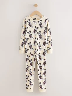 Pyjama's|Nachtkleding En Pyjama's*Next Groen/Ecru Mickey Mouse - Gelicentieerde knusse pyjama's 3 pack (9mnd -10jr)